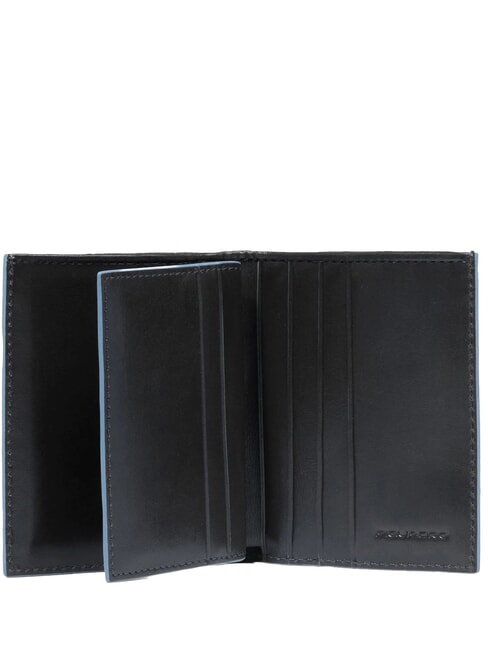 BLUE SQUARE Portacard in pelle, con flap Nero - Portafogli Uomo
