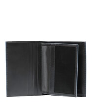 PIQUADRO BLUE SQUARE Portacard in pelle, con flap Nero - Portafogli Uomo - 3