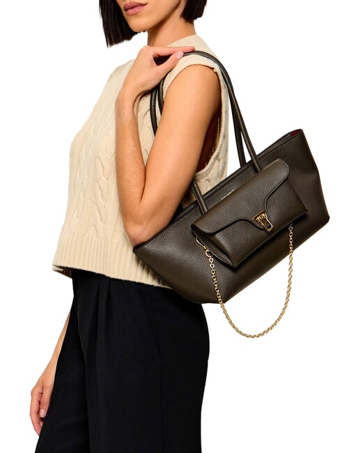 DOUBLE BEAT Shopper con pochette fango - Borse Donna