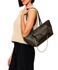 COCCINELLE DOUBLE BEAT Shopper con pochette fango - Borse Donna - 2