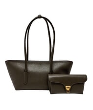COCCINELLE DOUBLE BEAT Shopper con pochette fango - Borse Donna - 4