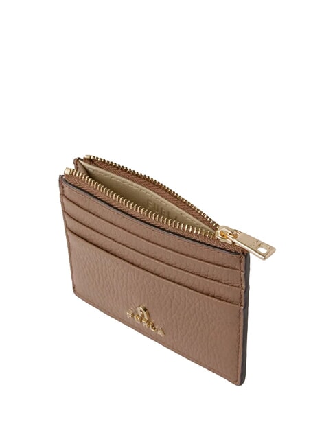 CAMELIA Portacard piatto in pelle toffee - Portafogli Donna