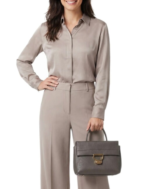 ARLETTIS Borsetta in pelle martellata fango - Borse Donna