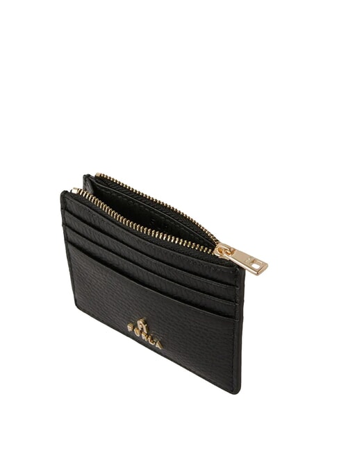 CAMELIA Portacard piatto in pelle Nero - Portafogli Donna