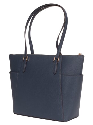 CHARLOTTE Borsa shopping a spalla, in pelle navy - Borse Donna