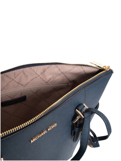 CHARLOTTE Borsa shopping a spalla, in pelle navy - Borse Donna
