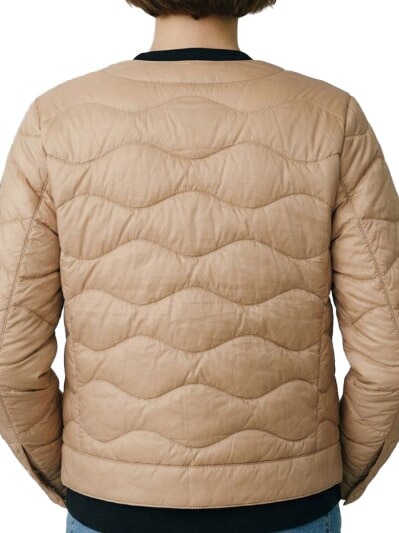 HADLEY Bomber blu interno beige naturale - Piumini Donna
