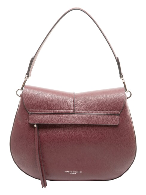 HELENA ROUND Borsa a spalla con tracolla, in pelle antique ruby - Borse Donna