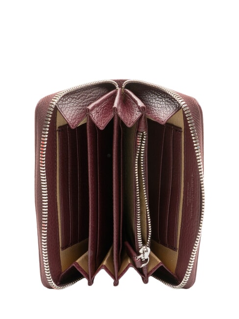 GRAIN Portafoglio medio pelle zip around antique ruby - Portafogli Donna