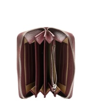 GIANNI CHIARINI GRAIN Portafoglio medio pelle zip around antique ruby - Portafogli Donna - 2
