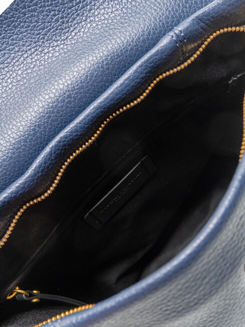 VICKY Zaino con taschino interno, in pelle BLU NAVY - Borse Donna