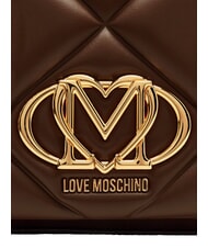 LOVE MOSCHINO EMBOSSED QUILTED Borsa a spalla, trapuntata marrone - Borse Donna - 7