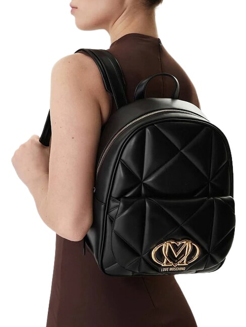 EMBOSSED QUILTED Zaino trapuntato Nero - Borse Donna