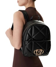 LOVE MOSCHINO EMBOSSED QUILTED Zaino trapuntato Nero - Borse Donna - 6
