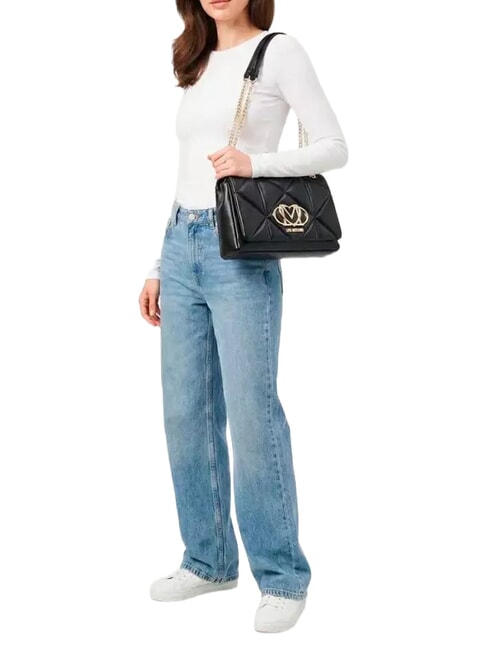 EMBOSSED QUILTED Borsa a spalla, trapuntata Nero - Borse Donna