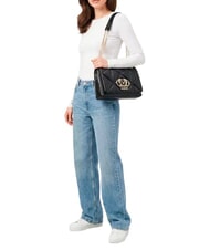 LOVE MOSCHINO EMBOSSED QUILTED Borsa a spalla, trapuntata Nero - Borse Donna - 2