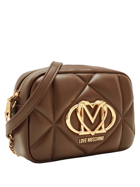 EMBOSSED QUILTED Borsa mini a tracolla, trapuntata marrone - Borse Donna