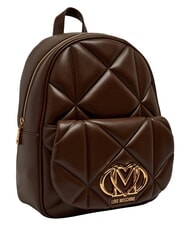 LOVE MOSCHINO EMBOSSED QUILTED Zaino trapuntato marrone - Borse Donna - 3