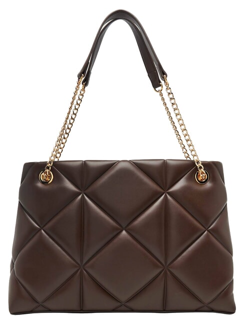 EMBOSSED QUILTED Borsa a spalla, doppio manico marrone - Borse Donna