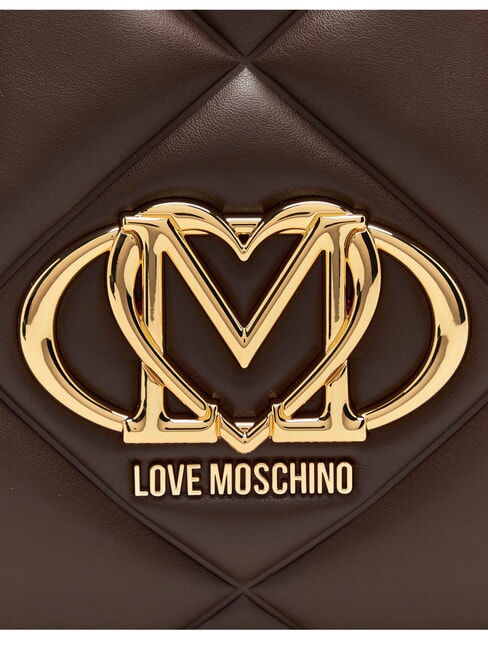 EMBOSSED QUILTED Borsa a spalla, doppio manico marrone - Borse Donna