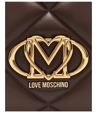 LOVE MOSCHINO EMBOSSED QUILTED Borsa a spalla, doppio manico marrone - Borse Donna - 7