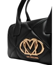 LOVE MOSCHINO EMBOSSED QUILTED Borsa a mano, con tracolla Nero - Borse Donna - 3