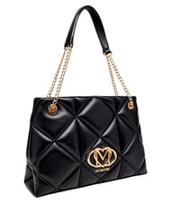 LOVE MOSCHINO EMBOSSED QUILTED Borsa a spalla, doppio manico Nero - Borse Donna - 3