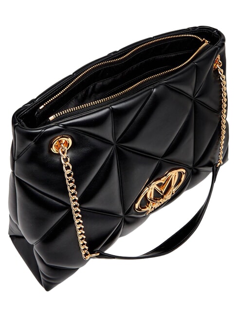 EMBOSSED QUILTED Borsa a spalla, doppio manico Nero - Borse Donna