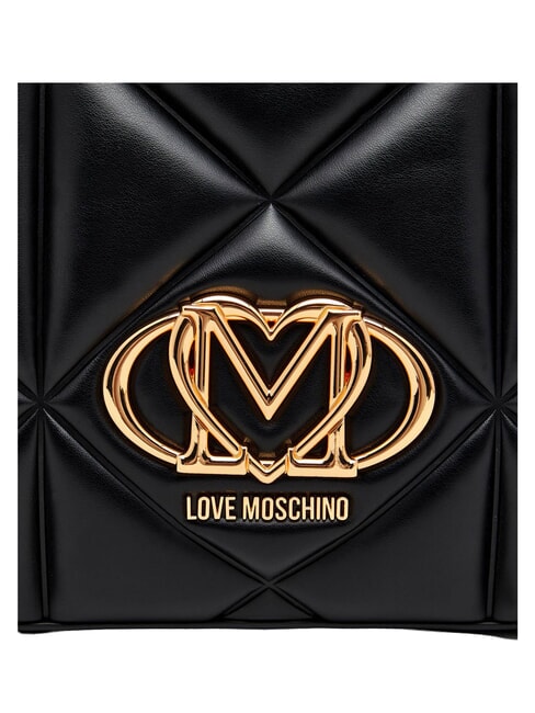 EMBOSSED QUILTED Borsa a spalla, doppio manico Nero - Borse Donna