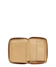 LOVE MOSCHINO EMBOSSED QUILTED Portafoglio medio, ziparound marrone - Portafogli Donna - 3