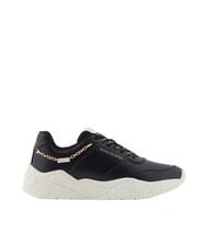 ARMANI EXCHANGE A|X Chain  Sneakers in pelle black+black - Scarpe Donna - 2