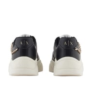 ARMANI EXCHANGE A|X Chain  Sneakers in pelle black+black - Scarpe Donna - 3