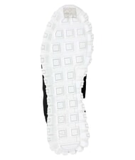 ARMANI EXCHANGE DROP MICROSUEDE Sneakers con logo laterale black + off white - Scarpe Donna - 4