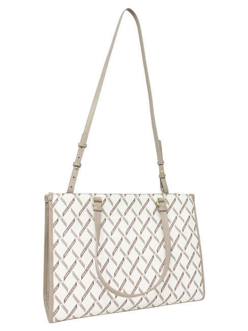 A|X LOGO ALL OVER Borsa a spalla, con tracolla off white / sand - Borse Donna