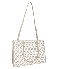 ARMANI EXCHANGE A|X LOGO ALL OVER Borsa a spalla, con tracolla off white / sand - Borse Donna - 2