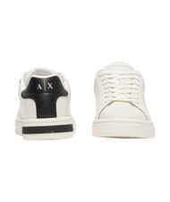 ARMANI EXCHANGE A|X Sneakers in pelle off white+black - Scarpe Donna - 4