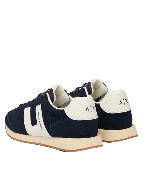 ROUND Sneakers in pelle deep navy+off white - Scarpe Uomo