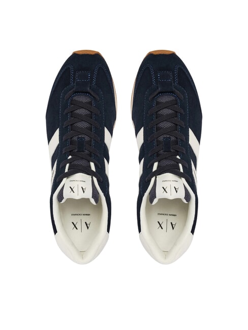 ROUND Sneakers in pelle deep navy+off white - Scarpe Uomo