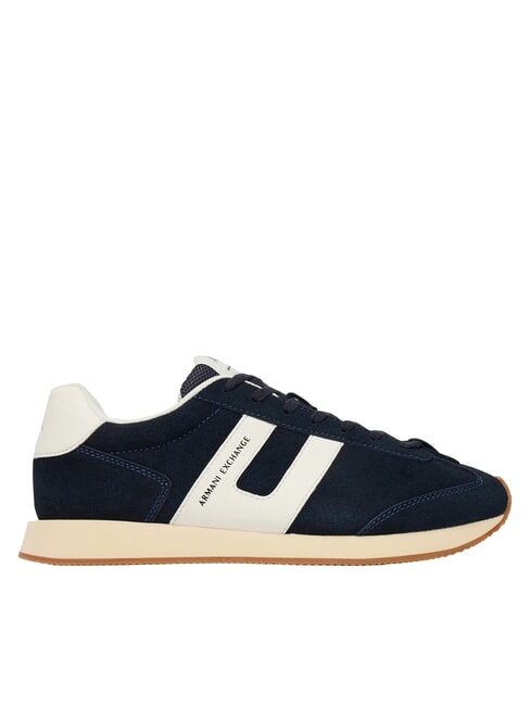 ROUND Sneakers in pelle deep navy+off white - Scarpe Uomo