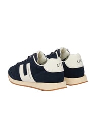 ARMANI EXCHANGE ROUND Sneakers in pelle deep navy+off white - Scarpe Uomo - 3