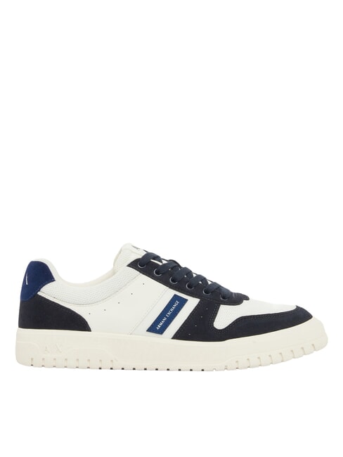 DUCK Sneakers in pelle deep navy+bellwether blue+off - Scarpe Uomo