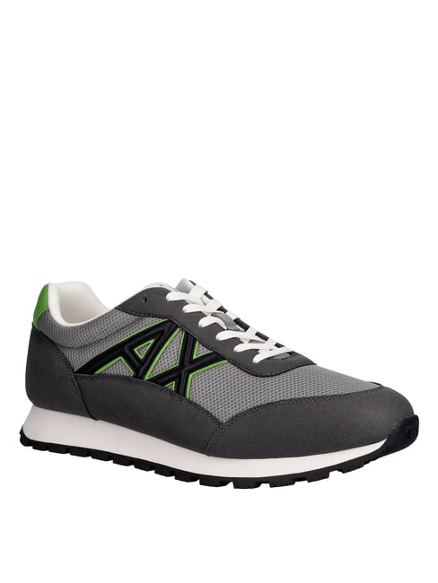 DROP MICROSUEDE Sneakers con logo a contrasto gunmetal+neutral gray - Scarpe Uomo