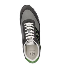 ARMANI EXCHANGE DROP MICROSUEDE Sneakers con logo a contrasto gunmetal+neutral gray - Scarpe Uomo - 4