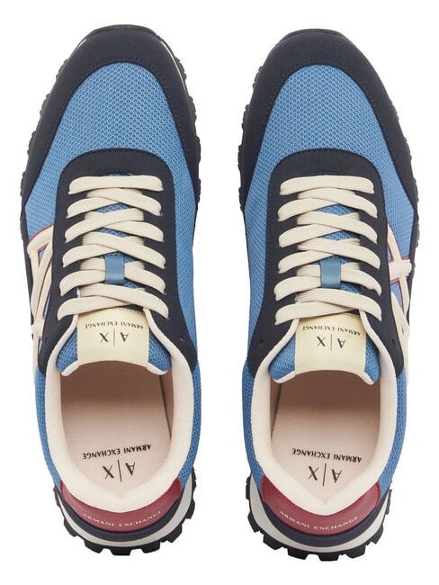 DROP MICROSUEDE Sneakers con logo a contrasto deep navy+china blue - Scarpe Uomo