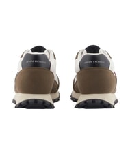 ARMANI EXCHANGE DROP MICROSUEDE Sneakers con logo a contrasto musk + off white - Scarpe Uomo - 3