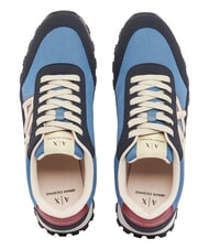ARMANI EXCHANGE DROP MICROSUEDE Sneakers con logo a contrasto deep navy+china blue - Scarpe Uomo - 3