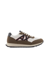 ARMANI EXCHANGE DROP MICROSUEDE Sneakers con logo a contrasto musk + off white - Scarpe Uomo - 2