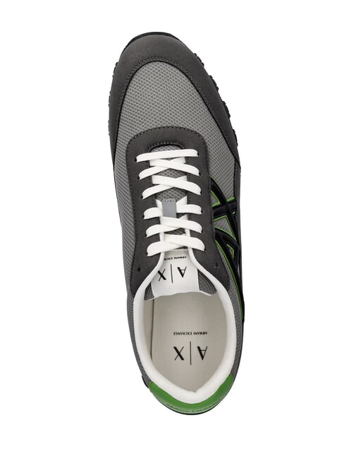 DROP MICROSUEDE Sneakers con logo a contrasto gunmetal+neutral gray - Scarpe Uomo