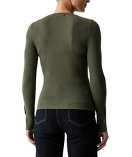 GUESS ELLIE Maglione girocollo olive morning - Maglie Donna - 2