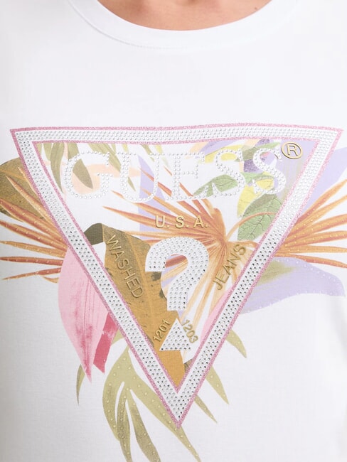 PALM TRIANGLE T-Shirt in cotone purwhite - T-shirt e Top Donna